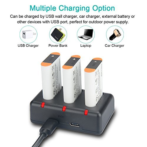Newmowa Rapid Dual Charger for Sony NP-BX1/M8,NP-BY1 and Sony Cyber-shot DSC-RX100 DSC-RX100 V DSC-RX100 III HDR-CX405 DSC-RX100 II DSC-RX100M II DSC-RX100 IV Dual Charger DSC-RX100 VII